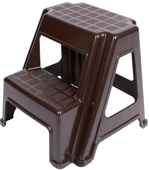 지오리빙 빅사이즈 유아 2단 디딤대, 브라운, 1개