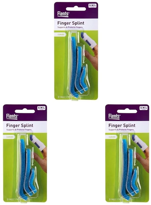 손가락 스플린트 보호대 세트, 3 Piece Assortment (Pack of 3), Curved Finger Splints (Assorte - 쿠팡