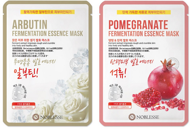 [노블레스]발효에센스 마스크팩 400매(알부틴200장+석류200장)