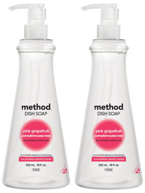 메소드 레몬민트 주방세제 용기 532ML x2개, 2개