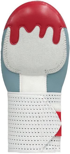 아이스크림주루장갑 야구 포수 수비 슬라이딩 글러브 좌우 손가락보호 장갑, 그레이 블루 레드, 1개