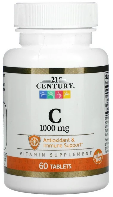 21세기센트리 비타민C 1000mg 60 타블렛 탄산칼슘, 60정, 1개 - 쿠팡