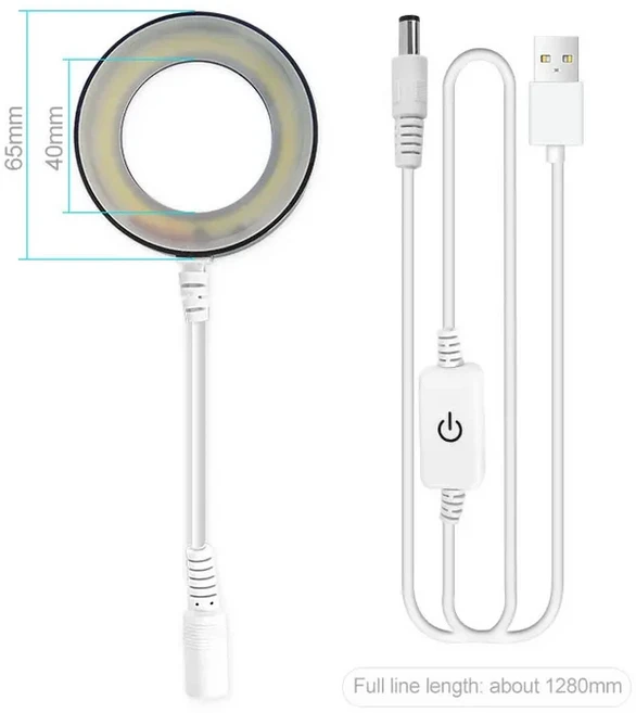 SUNSHINE SS-033C LED 현미경 링 USB 조절식 원형 방진 램프, 1) LED Microscope Lamp