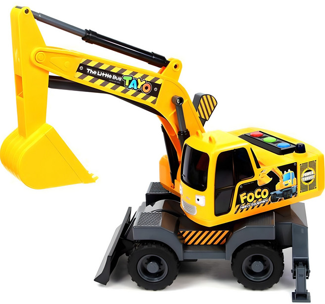 바니랜드 타요 포코 포크레인놀이 중장비 완구, 혼합색상, 1개