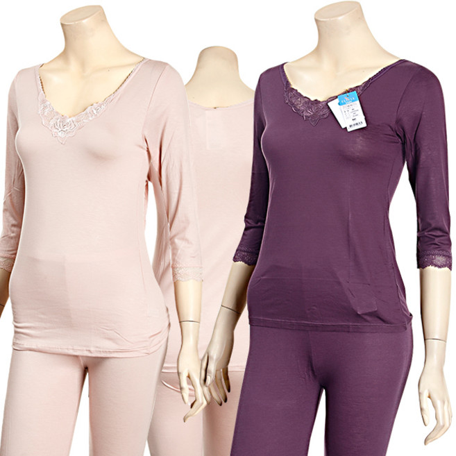 크리비아 여성 7부내의 상하세트 4703S