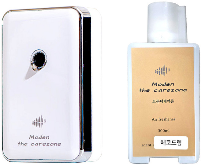 자동분사 액상 방향제 자동분사기 화장실방향제 실내 사무실 업소용방향제 디퓨저 디스펜서 액상, 화이트+에코드림, 1개, 300ml