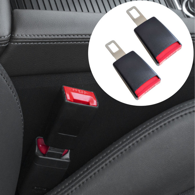 루미카 자동차 버튼 안전 밸트 연장클립, 2개, 블랙