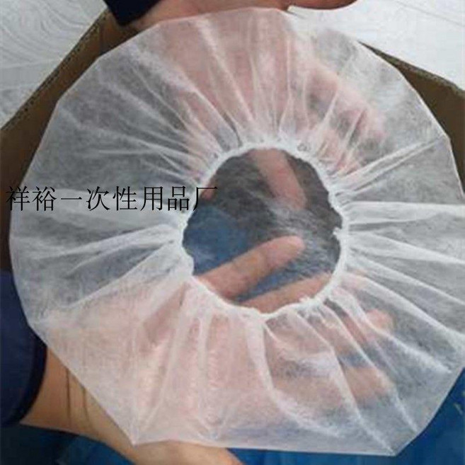 一次性帽子 一次性帽子無紡布圓帽特厚款防塵頭套美容院車間食品帽廚師蘑菇帽, 薄款白100個約270克 均碼通用型, 1個
