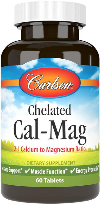 Carlson 螯合鈣鎂錠, 1個, 60錠