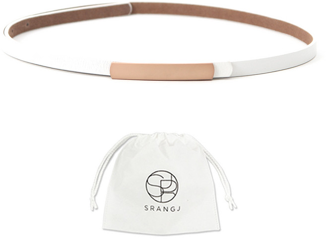 에스랑제이 여성 슬림 원피스 얇은 가죽 벨트