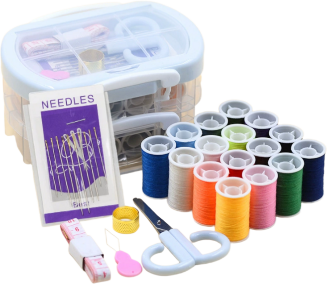 아워딜 반짇고리 바느질 종합세트, 1개, 라이트블루