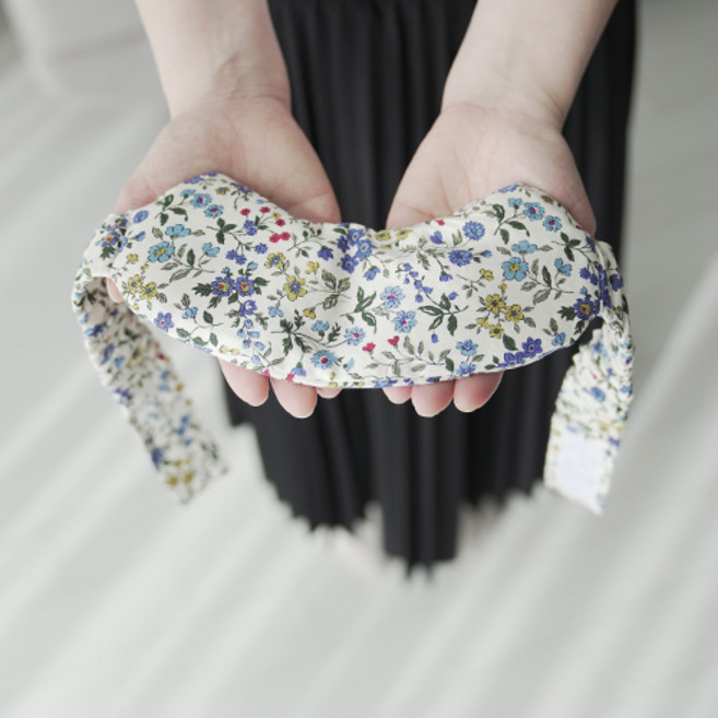 국산 팥 안대 온열안대 밴드형 수면안대 찜질 눈건조 코찜질 비염, 1개