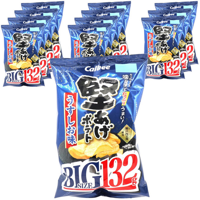 Calbee 卡樂比 卡塔愛高 柳葉魚 淡鹽味 大尺寸, 12個, 132g