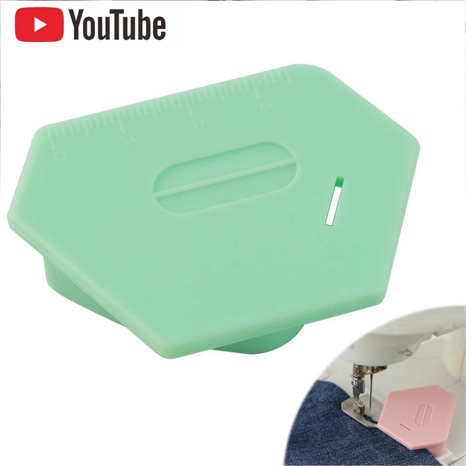 [루이/플라스틱 자석조기] 신형 다각형 초강력 미싱 자석가이드 / 다용도 원단 시접 정리용, 1개, 그린