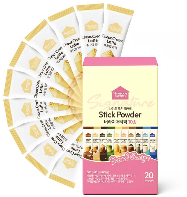 시그니처 슈크림라떼 스틱 20개입, 1박스, 30g