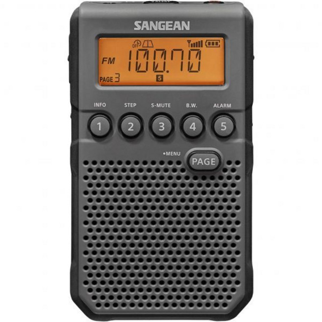 산진 라디오 DT-800BK NOAA 기상 경보 포켓 라디오 2종, Black, Radio