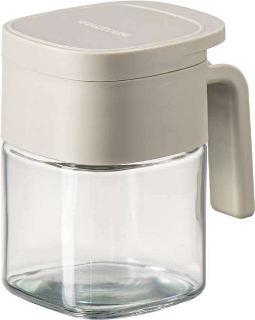 귀월미 스푼 밀폐 유리 양념병 조미료통, 1개, 300ml