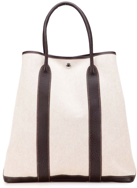 에르메스 중고 2004 투알 앤 버팔로 레더 가든 파일 37 토트 백