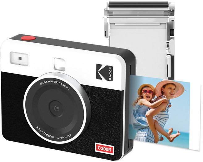 코닥 미니샷 3 레트로 즉석 카메라 C300R + 카트리지 8매, C300R(화이트), 1개