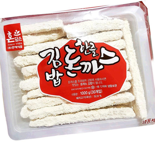 한맥 김밥 돈까스 30개 1K 냉동 간식 분식, 1kg, 5개