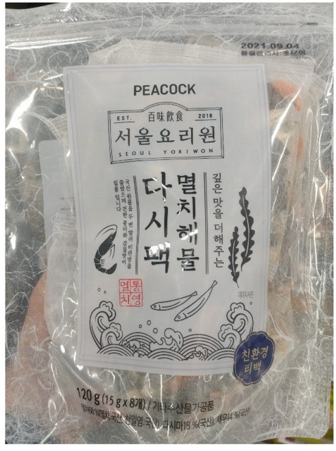 피코크 멸치 해물 다시팩 120g (15g x 8개입), 1개