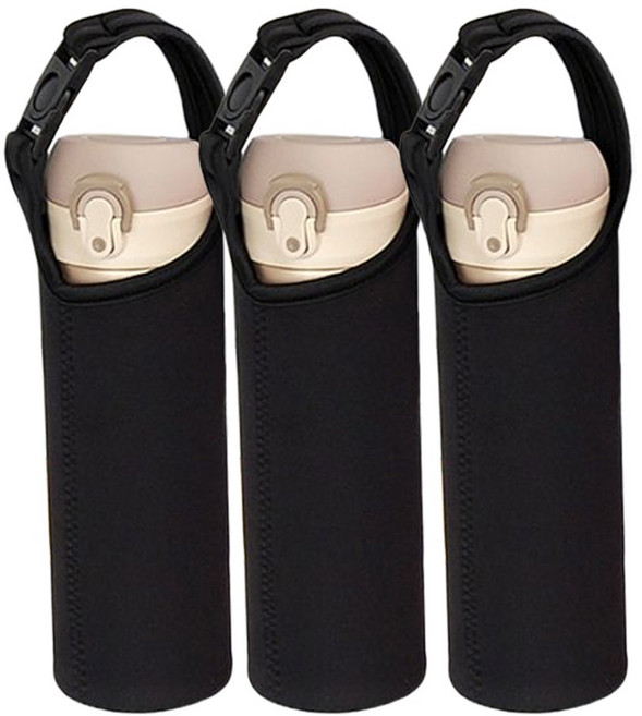 바시니아 핸디 보틀 물병 텀블러 파우치 3개세트 550ml, 1개, 08_블랙 블랙 블랙