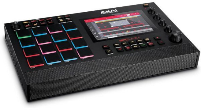 AKAI 프로페셔널 MPC 라이브 II - 스피커 드럼 패드 신스 엔진 및 터치 디스플레이가 장착된 배터리 구동 머신 샘플러 비트 메이커, MPC Live 2, 기본, 1개
