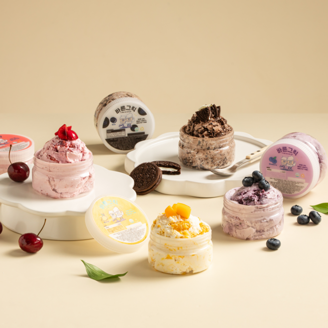 [바른그릭] 그릭요거트 4종세트150g 블루베리 망고 체리 오레오), 150g, 4개, 4개입