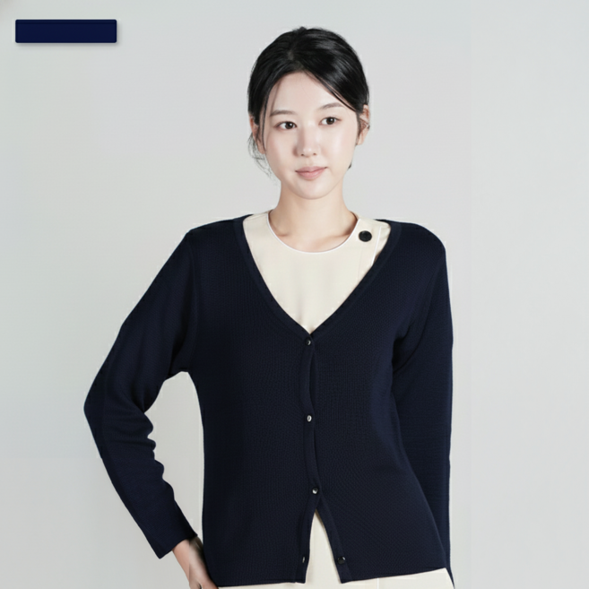 [제로랩] 간호사 가디건 여성 병원 간호 유니폼 네이비