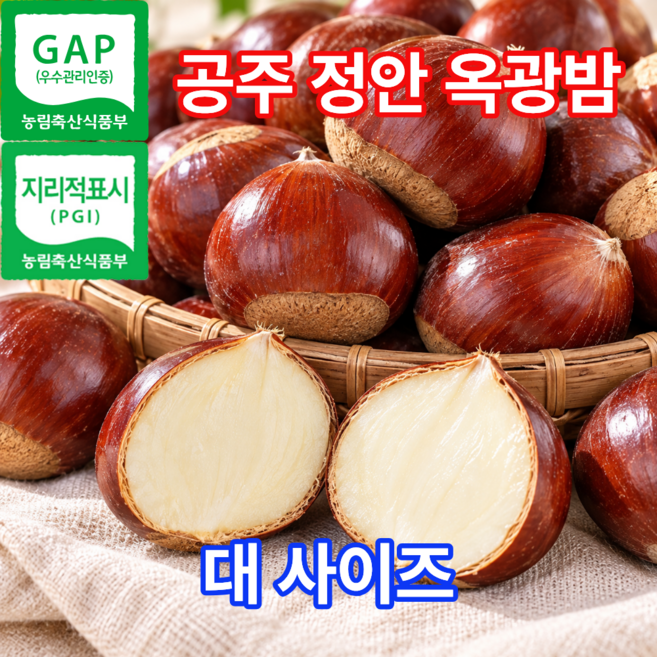 2위 - 골라온 공주 옥광밤 대 공주밤 정안 알밤, 1개, 2kg