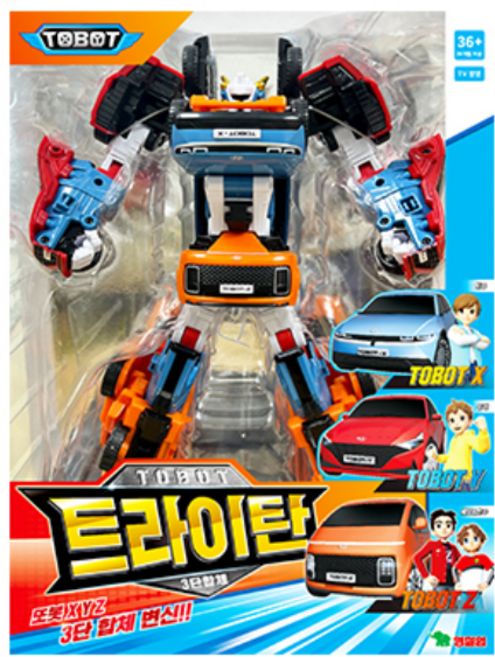 영실업 또봇 트라이탄 XYZ 3단합체 변신로봇, 1개, 혼합