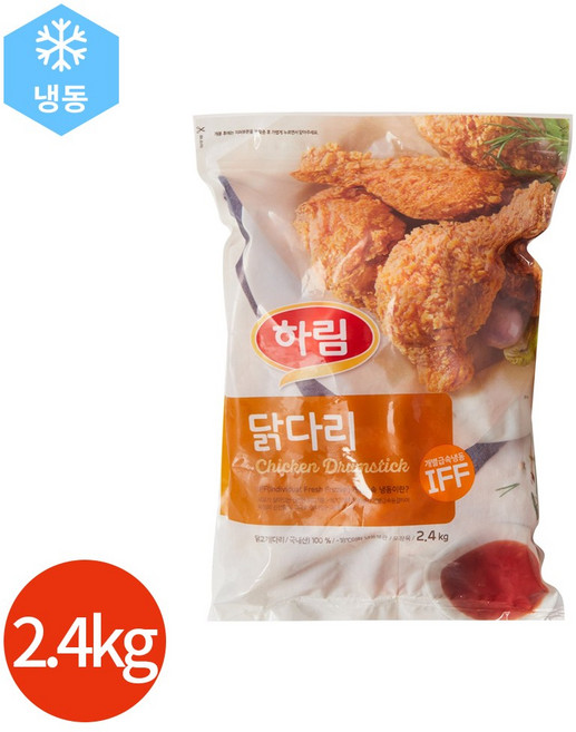 하림 냉동 닭다리, 2.4kg, 1개