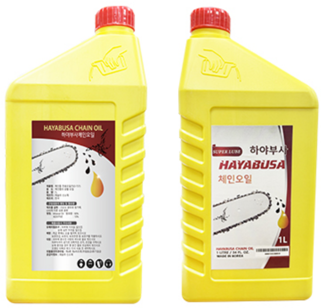 하야부사 체인오일 미네랄 1L 톱날전용오일 가이드바윤활유 전기톱 충전톱 엔진톱 최고급품질, 1개