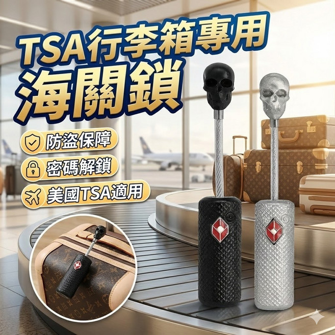 TSA海關密碼鎖 旅行箱行李箱通用防盜鎖具