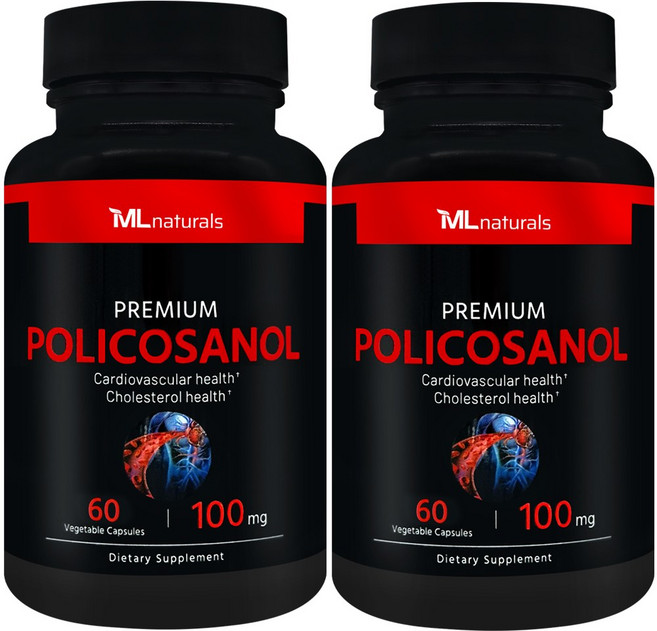 [미국빠른직구] 마이라이프 내추럴스 고함량 폴리코사놀 100mg (총지방족 99%/옥타코사놀 60%), 2개, 60정