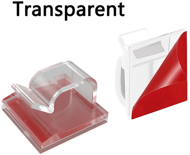 10/20/50PCS 자기 접착 케이블 오 관리자 주최자 클립 깔끔한 와이어 홈 홀더 관리 코드 데스크 클램프 클립의, Bla