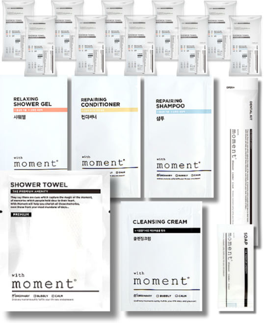 루이나 여행 운동 일회용 세면 도구 어메니티 8종 1세트, 10세트