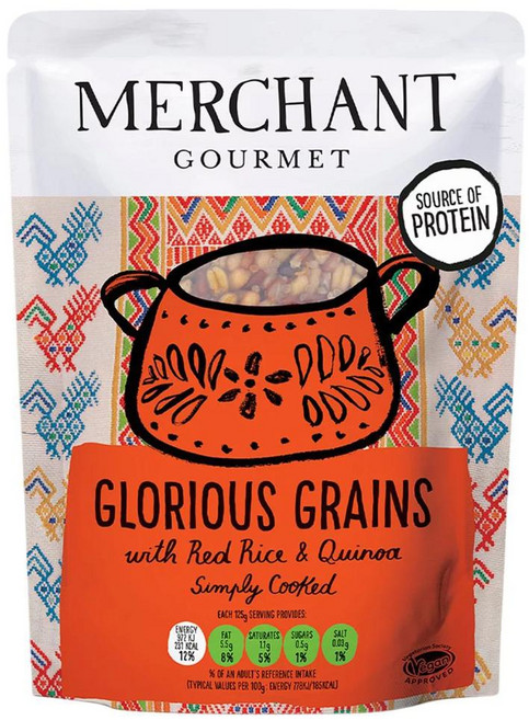 영국 머천트 Merchant Gourmet 글로리어스 그란스 레드 라이스 & 퀴노아 라이스 즉석밥, 2개, 250g