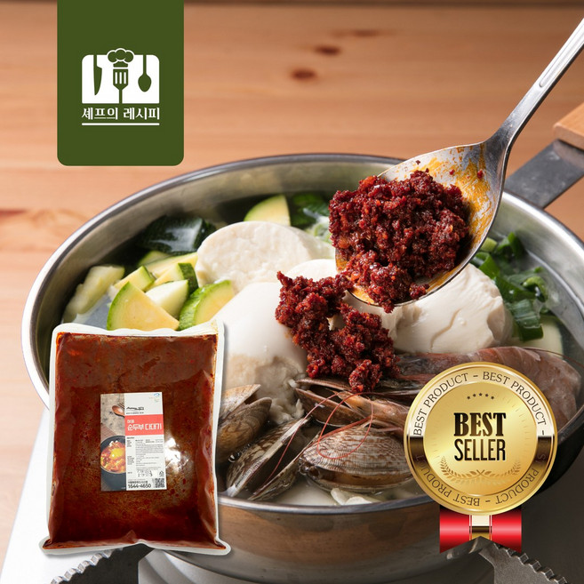 셰프의레시피 순두부찌개 양념소스 2kg, 1개