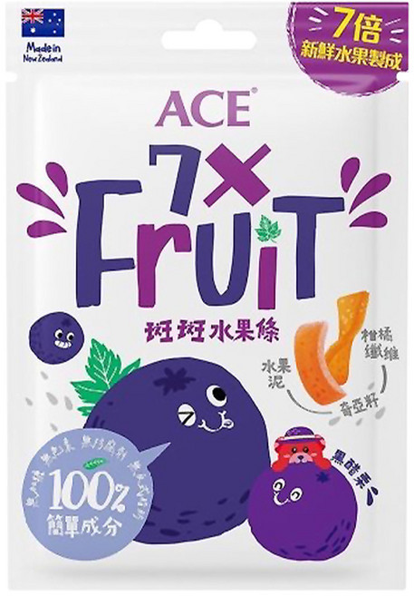 ACE 班班水果條 黑醋栗奇亞籽 寶寶健康零食 無添加 促進消化 獨立包裝, 32g, 1包