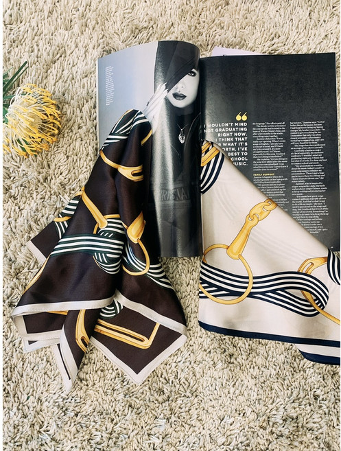 [에디트537] 골드말굽 럭셔리 고급진 선물강추 쁘띠 실크코디 포인트 패션템 미니정사각스카프 선물포장