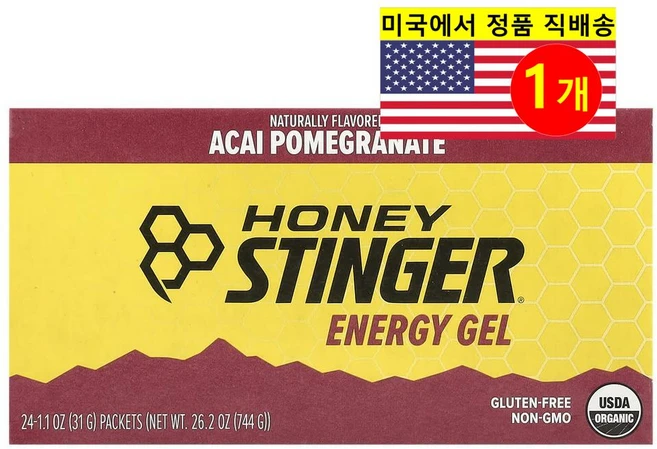 Honey Stinger 건강 관리 간식 스포츠 에너지 영양 보충 아사이 석류 에너지 젤 24개입 744g 1개 - 쿠팡