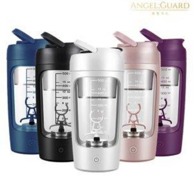 엔젤가드 쉐이커 텀블러 쉐이크 통 보틀 자동 쉐이킹 650ml, 네이비, 1개