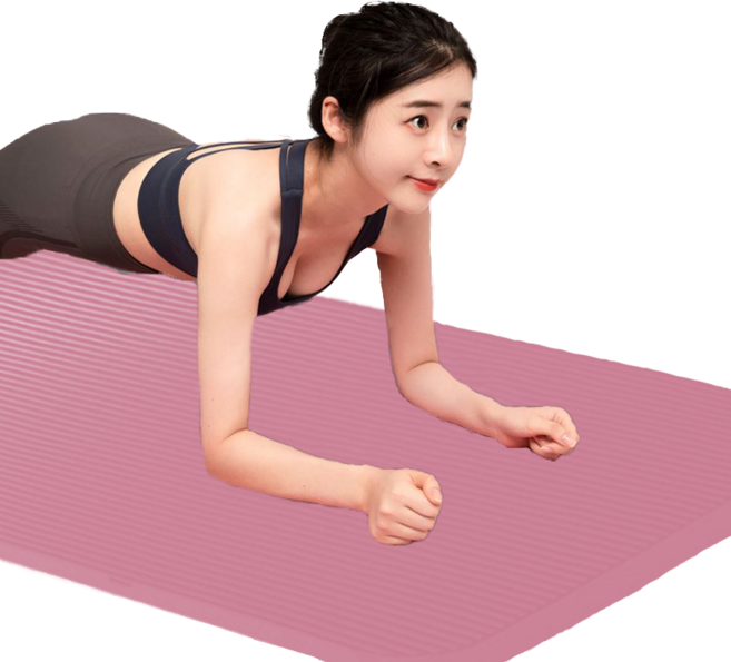 온더어스 NBR 두꺼운 요가매트, 핑크, 1세트