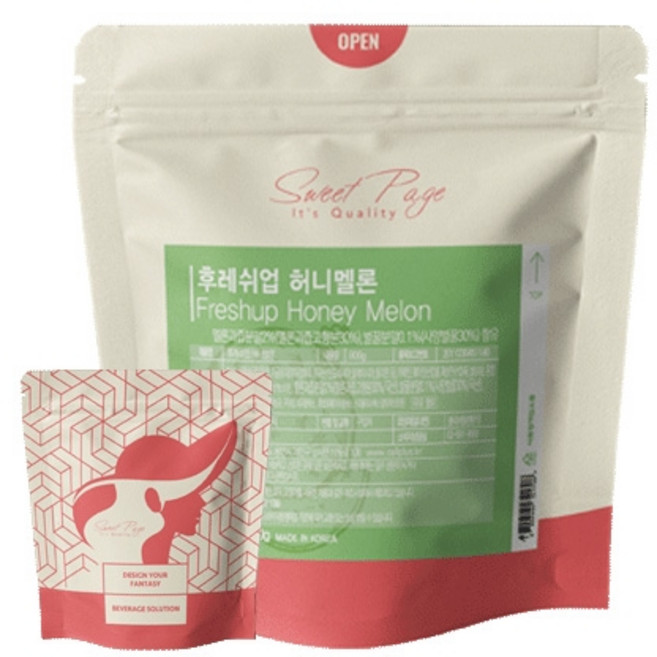 스위트페이지 후레쉬업 허니멜론 파우더 800g 2개세트, 1개입, 2개