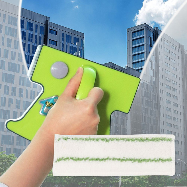 양면 자석 유리창닦기 교체용(1개입)/베란다 창문닦이, 1개