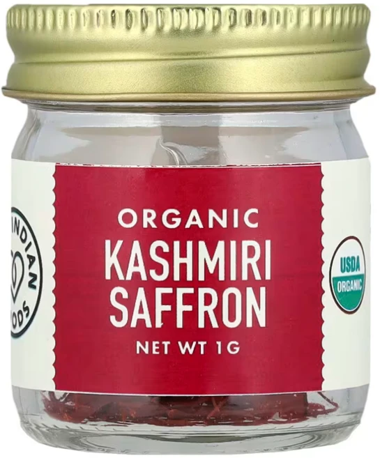 Pure Indian Foods 유기농 카슈미르 사프란, 1개, 1g - 쿠팡