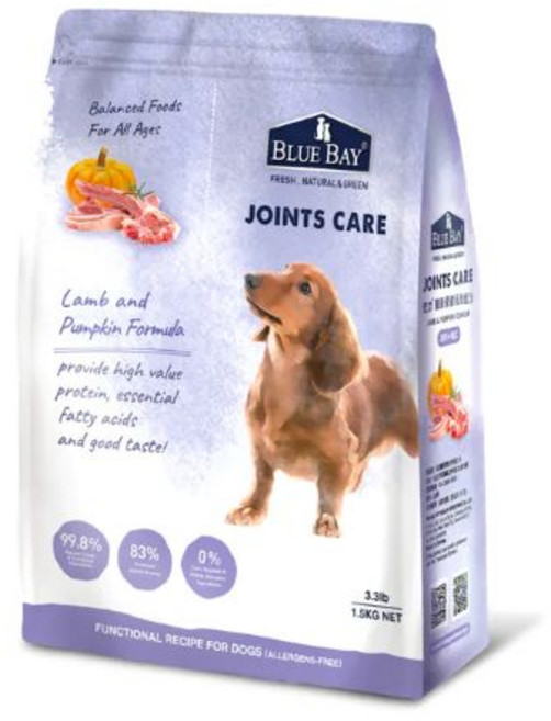 BLUE BAY 倍力 犬用 羊肉 + 南瓜 低敏乾糧, JOINTCARE, 1.5kg, 1袋