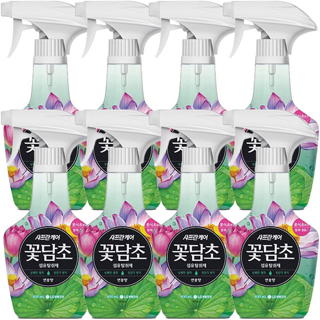 샤프란 꽃담초 섬유 탈취제 연꽃향 1+1, 400ml, 4개