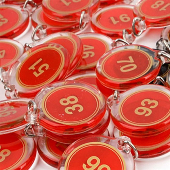 올샵 10P 양면 번호판 1번부터100번까지 고리형 목욕탕, 빨강 1~10